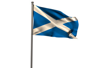 Obraz premium Scotland flag on pole