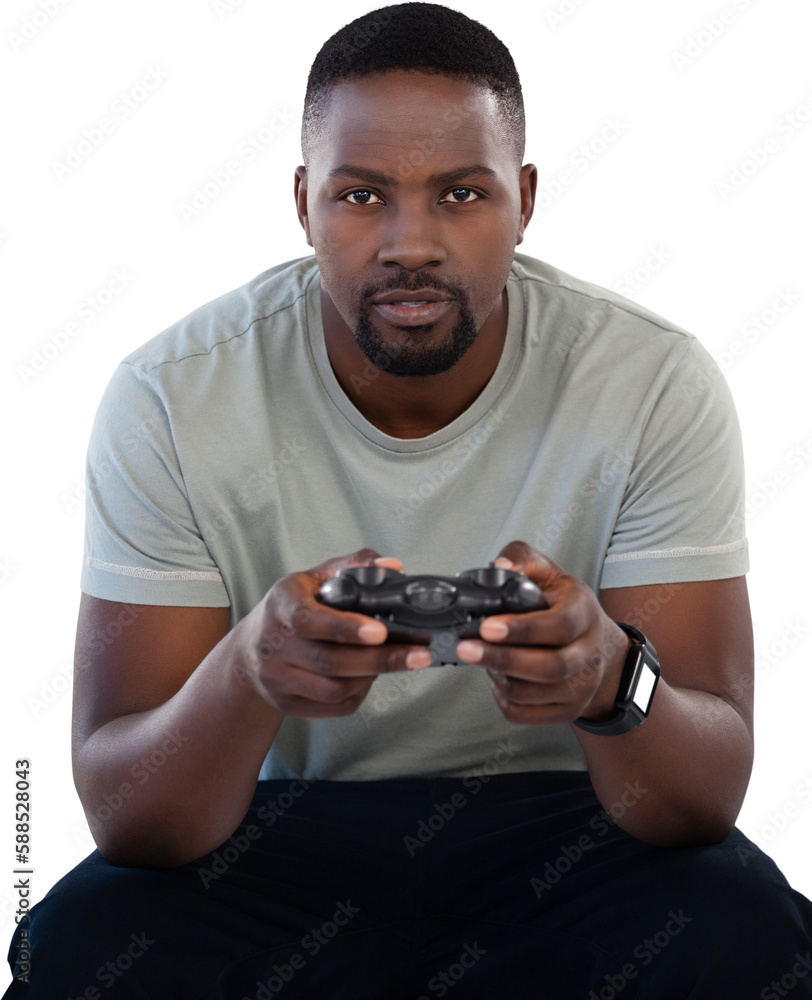 Poster man with a joystick