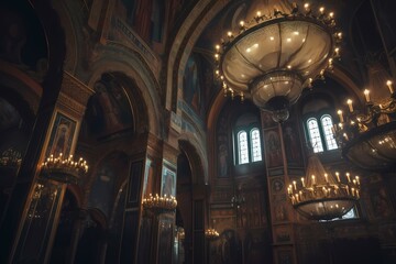 A large ornate building with many windows Generative AI