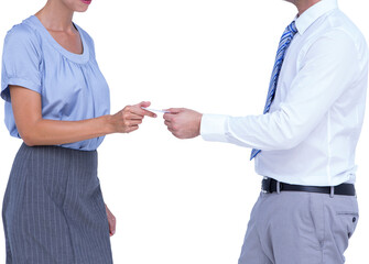 Business people exchanging business card