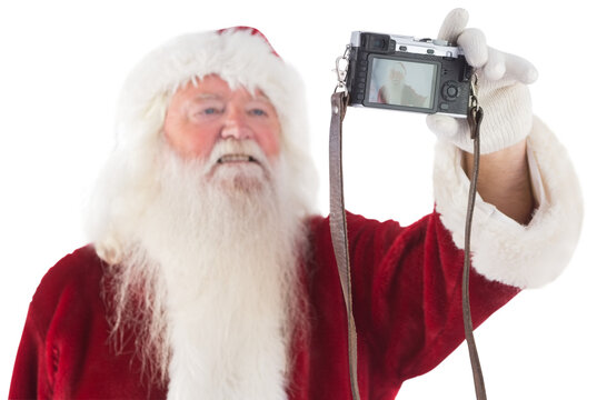 Santa Claus makes a selfie