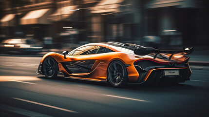 Plakat midjourney generated image of a High-tech Fast Hypercar