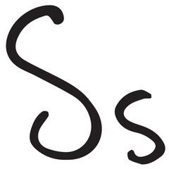 Digital image of letter s