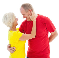 Fototapeta premium Happy mature couple hugging and smiling