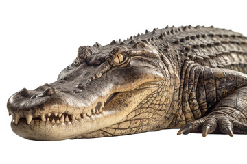Obraz premium Big Alligator Clipart with Transparent Background, AI Generative