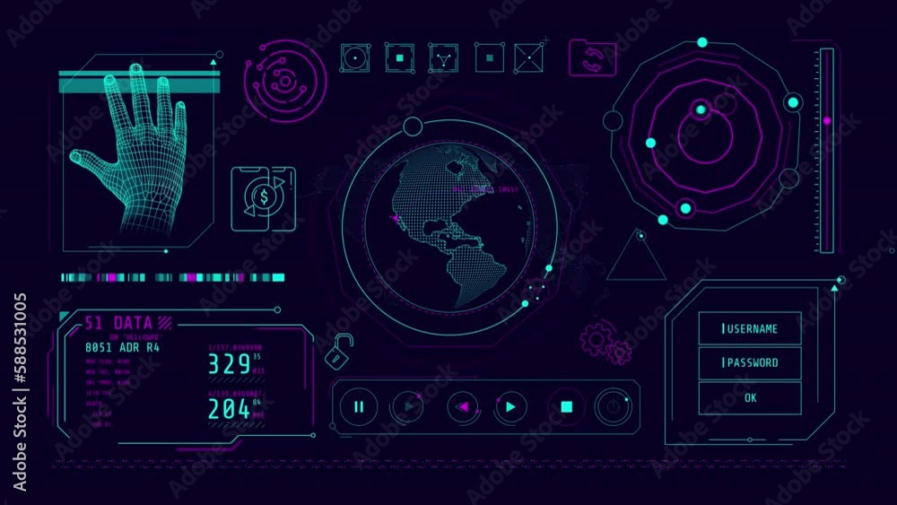 Poster infographics about secure online transactions animated on the alpha channel.