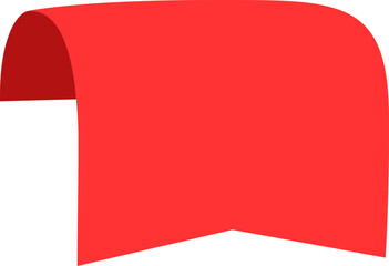 Red Banner Ribbon Element