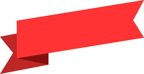 Red Banner Ribbon Element