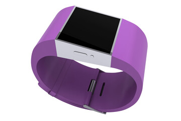 Digitally generated image of purple smart watch