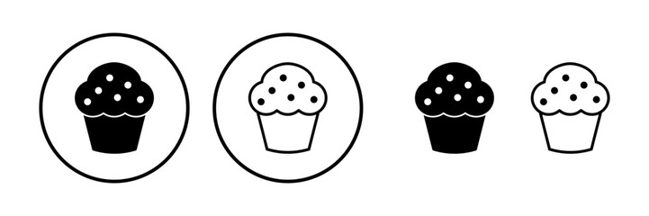 Cup cake icon vector. cake icon. bakery. muffin