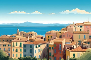 A city with many buildings Generative AI