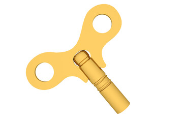 Digitally generated shiny gold key