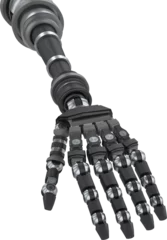 Foto op Canvas Close up of metallic robotic hand © vectorfusionart