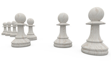 White pawns in a row