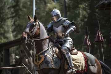 A person riding a horse Generative AI