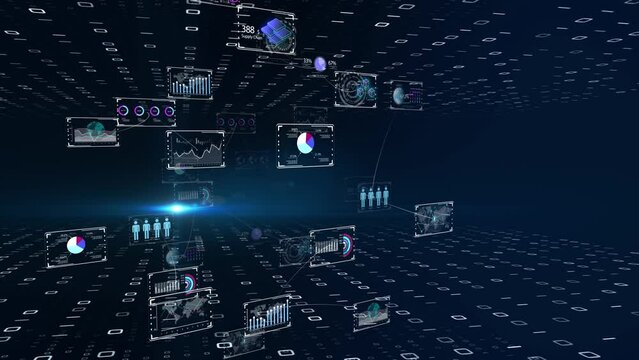 デジタルクラウド化によるデジタルトランスフォーメーションのイメージ　サイバーセキュリティコンセプ
