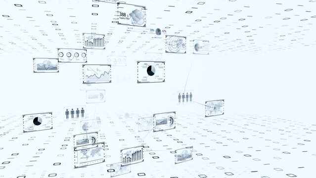 デジタルクラウド化によるデジタルトランスフォーメーションのイメージ　サイバーセキュリティコンセプ