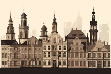 A large building with towers Generative AI