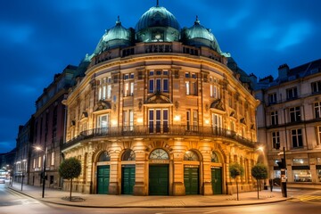 A large building with a dome roof Generative AI