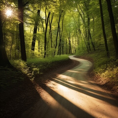 Naklejka premium path in the forest