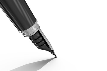 Close-up of black ink pen