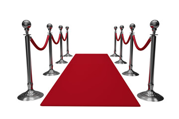 Red carpet and rope barrier
