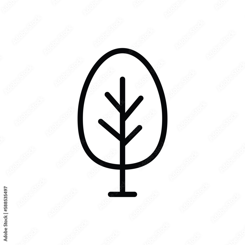 Poster tree icon vector nature sign