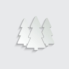 trees icon christmas tree forest sign