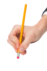Fototapeten Hand using eraser on pencil © vectorfusionart
