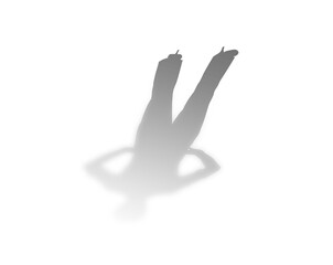 Fototapeta na wymiar Graphic image of person shadow 