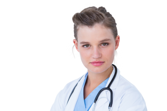 Smiling doctor looking at camera 