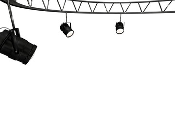 Digital composite image of stage lights