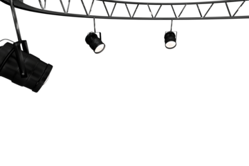 Digital composite image of stage lights