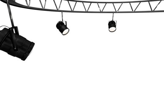 Digital composite image of stage lights
