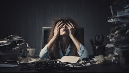 Overloaded: Coping with Work Stress and Chaos - obrazy, fototapety, plakaty