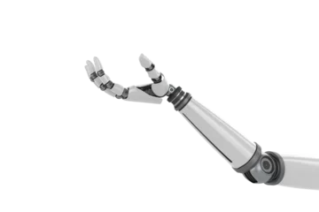 Fotobehang Cropped image of robotic hand © vectorfusionart