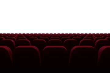 Foto op Aluminium Red seats in row at movie theater © vectorfusionart