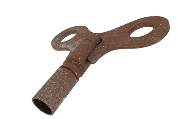 Digitally generated rusty old key