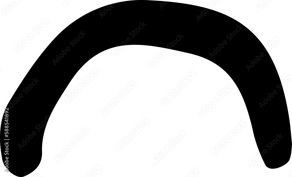 Poster vector image of black curve