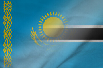 Kazakhstan and Botswana state flag international negotiation BWA KAZ