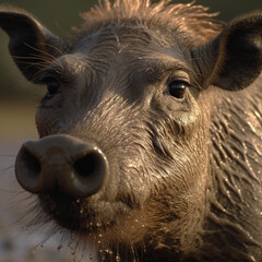 portrait of a warthog