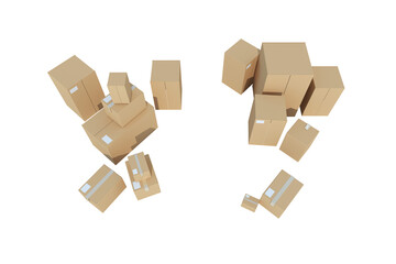 Stack of cardboard boxes