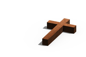 Digital image of wooden cross 