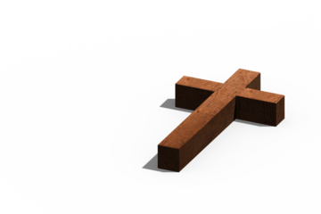 Digital image of wooden cross 