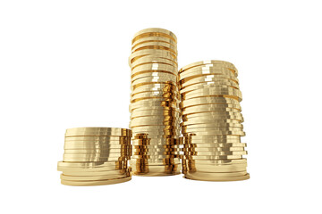 Arrangements of piles of gold coins