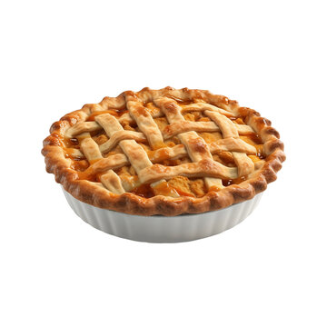 Tasty homemade apple pie on transparent background PNG