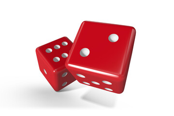 3D image of red dice
