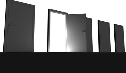 Row of doors