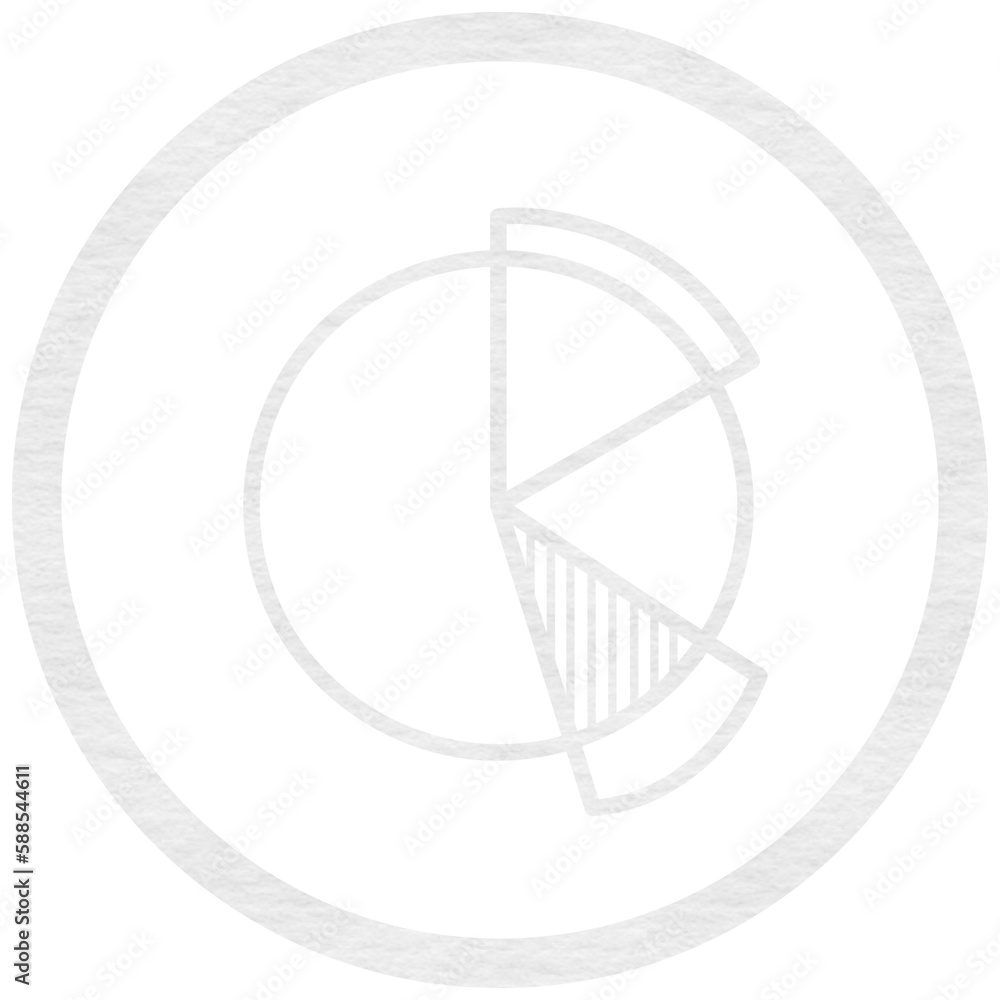 Poster digital image of pie chart in circle shape