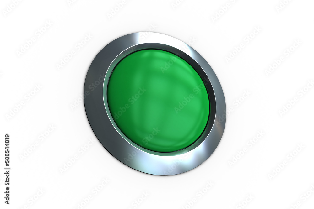 Poster digitally generated green push button